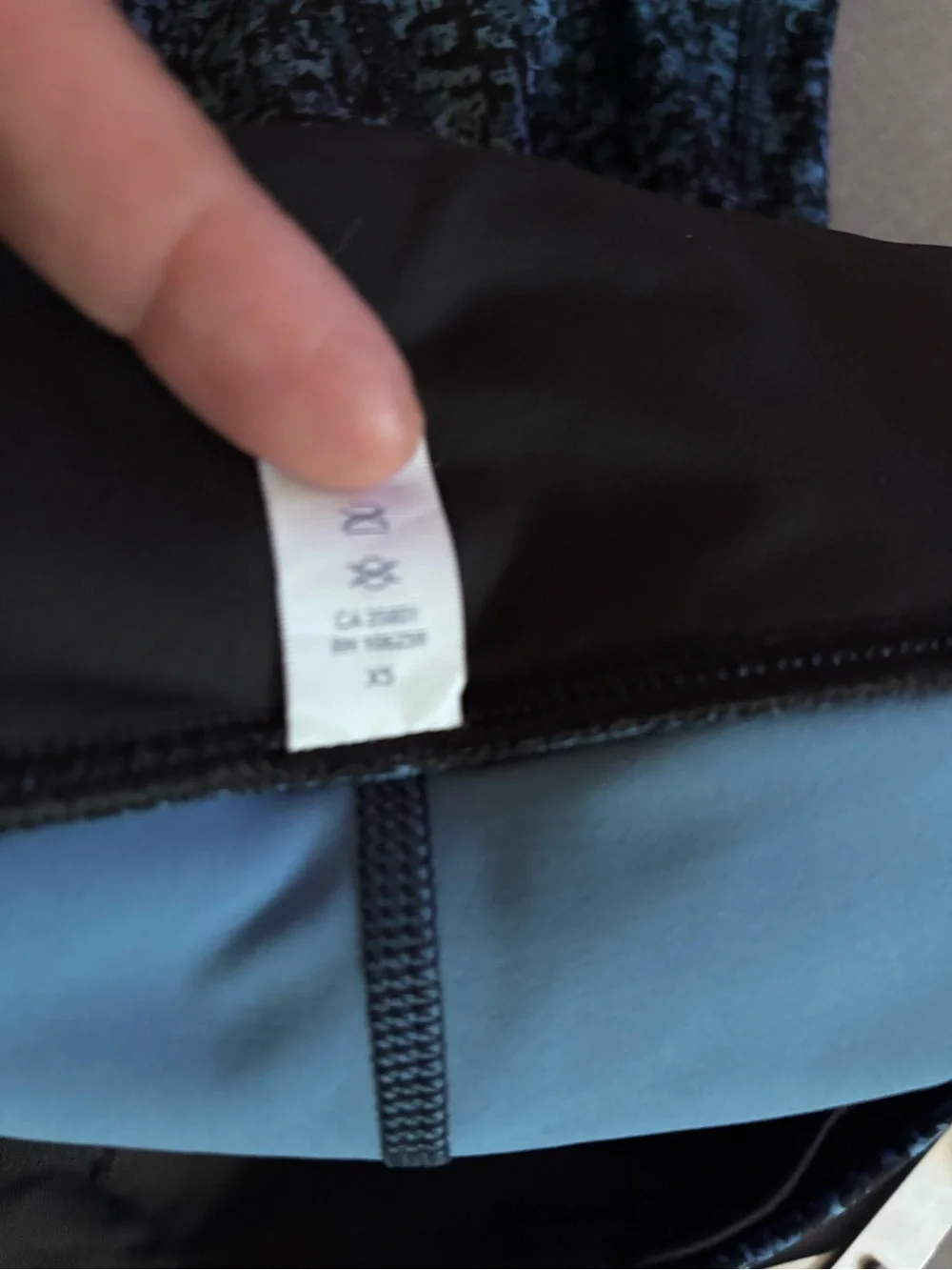 lululemon athletica Black and Slate Blue Workout Leggings